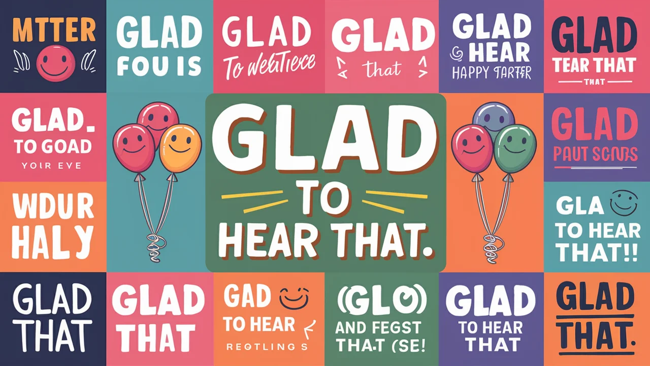 Ways to Say "Glad to Hear That"