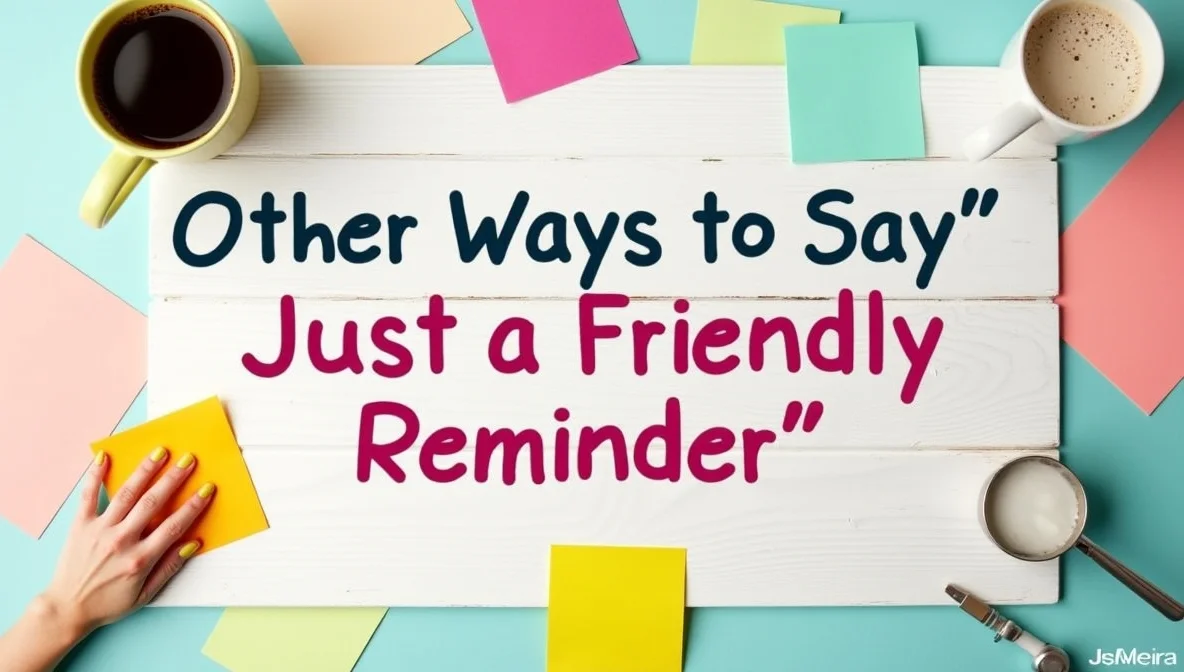 Other Ways to Say “Just a Friendly Reminder”