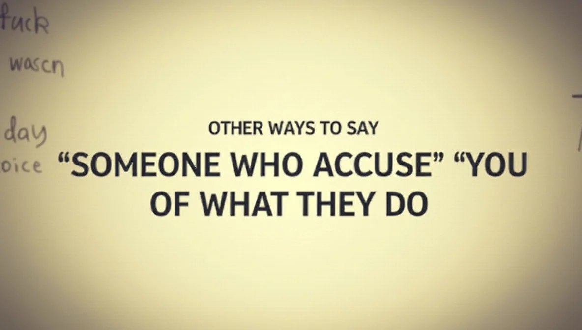 Other Ways to Say “Someone Who Accuses You of What They Do”