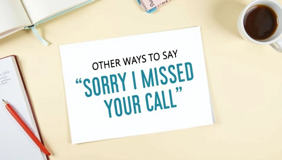 Other Ways to Say “Sorry I Missed Your Call”