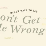 Other Ways to Say “Don’t Get Me Wrong”