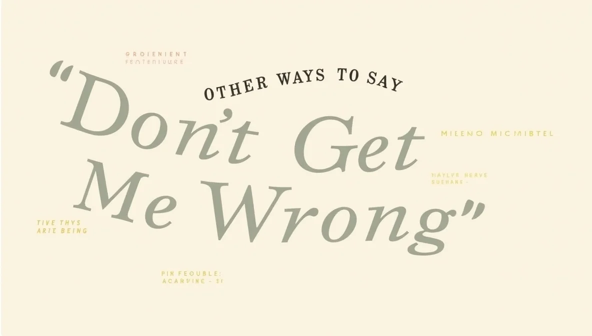 Other Ways to Say “Don’t Get Me Wrong”