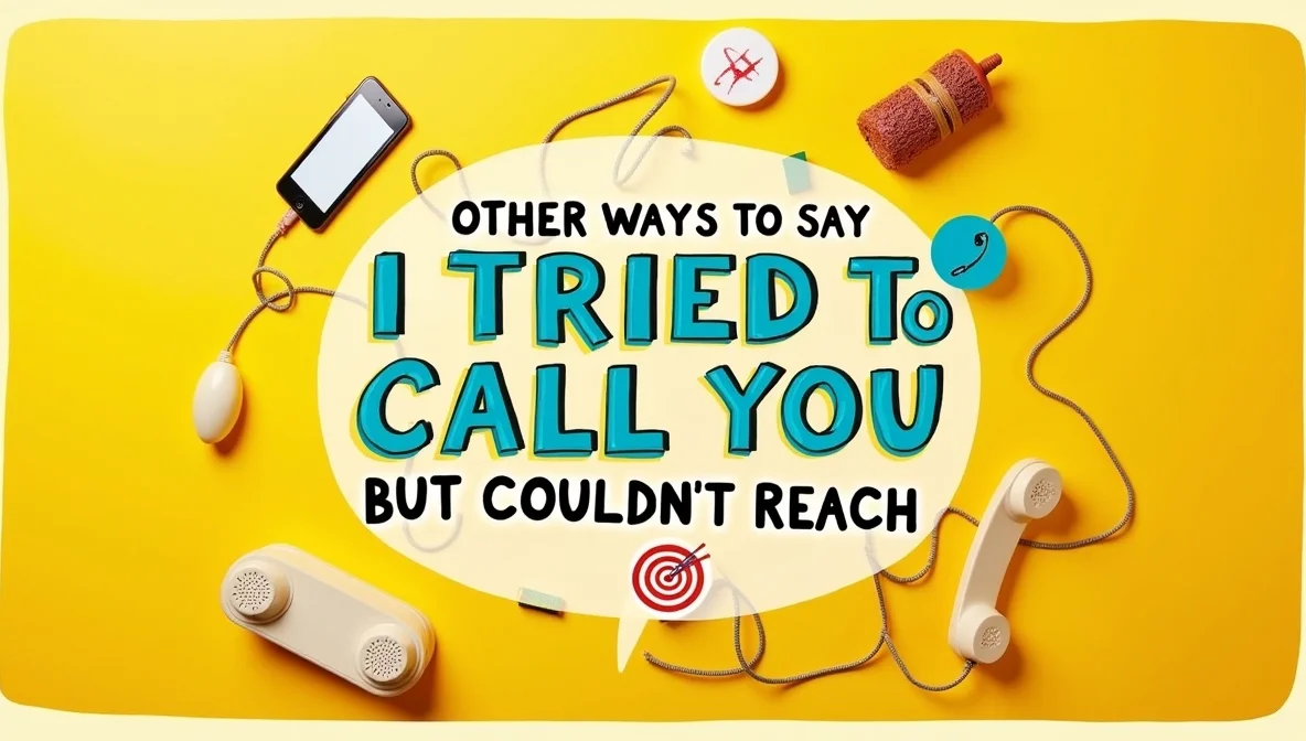 Other Ways to Say “I Tried to Call You but Couldn’t Reach You”