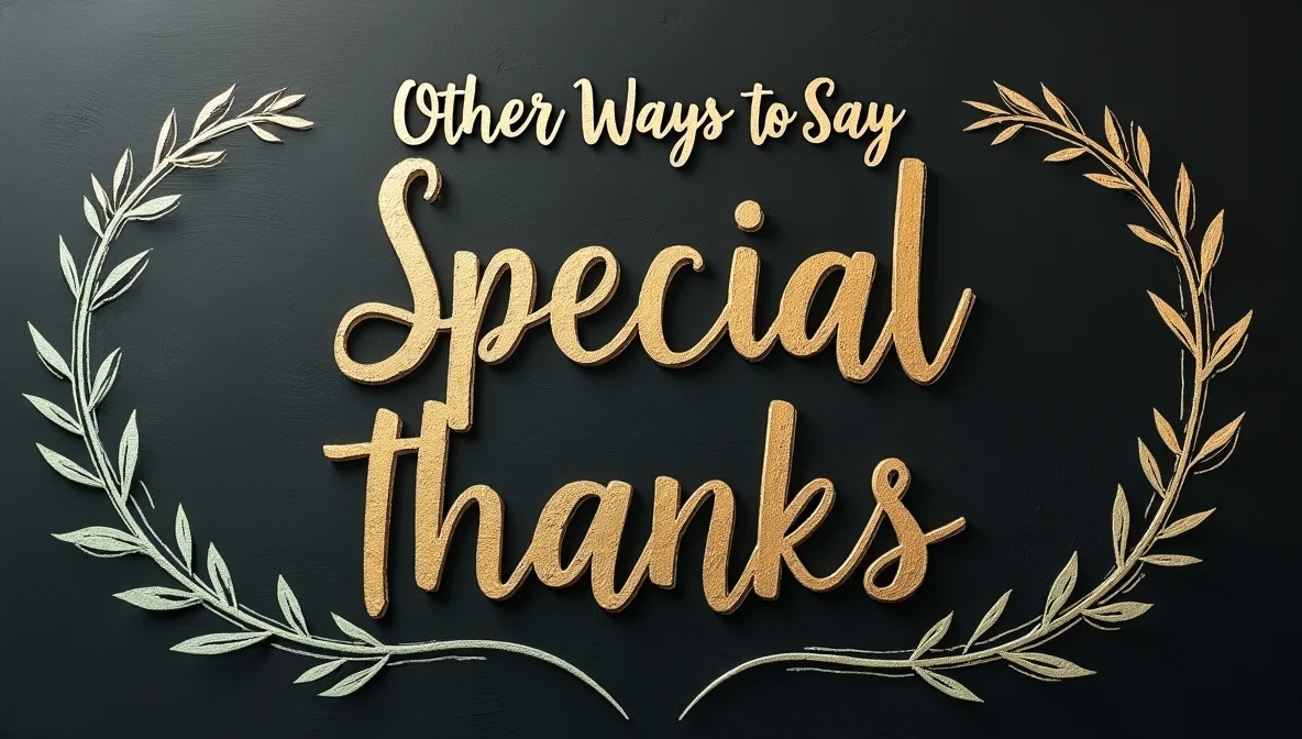 Other Ways to Say “Special Thanks”