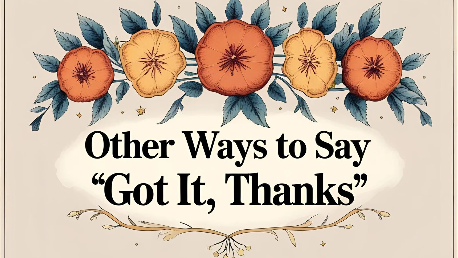 Other Ways to Say “Got It, Thanks”