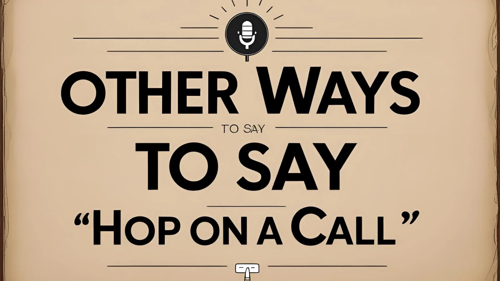 Other Ways to Say “Hop on a Call”