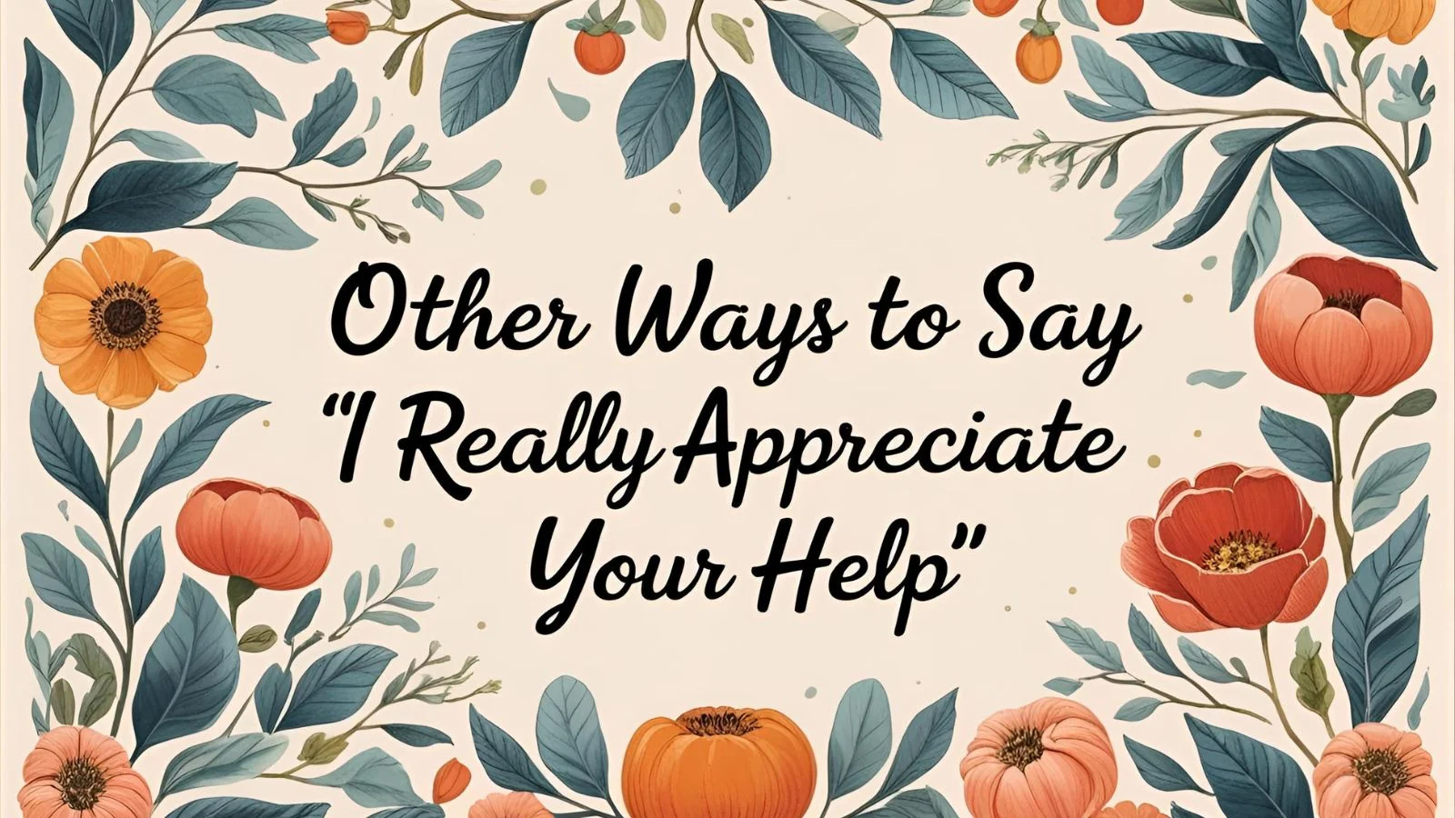 Other Ways to Say “I Really Appreciate Your Help”