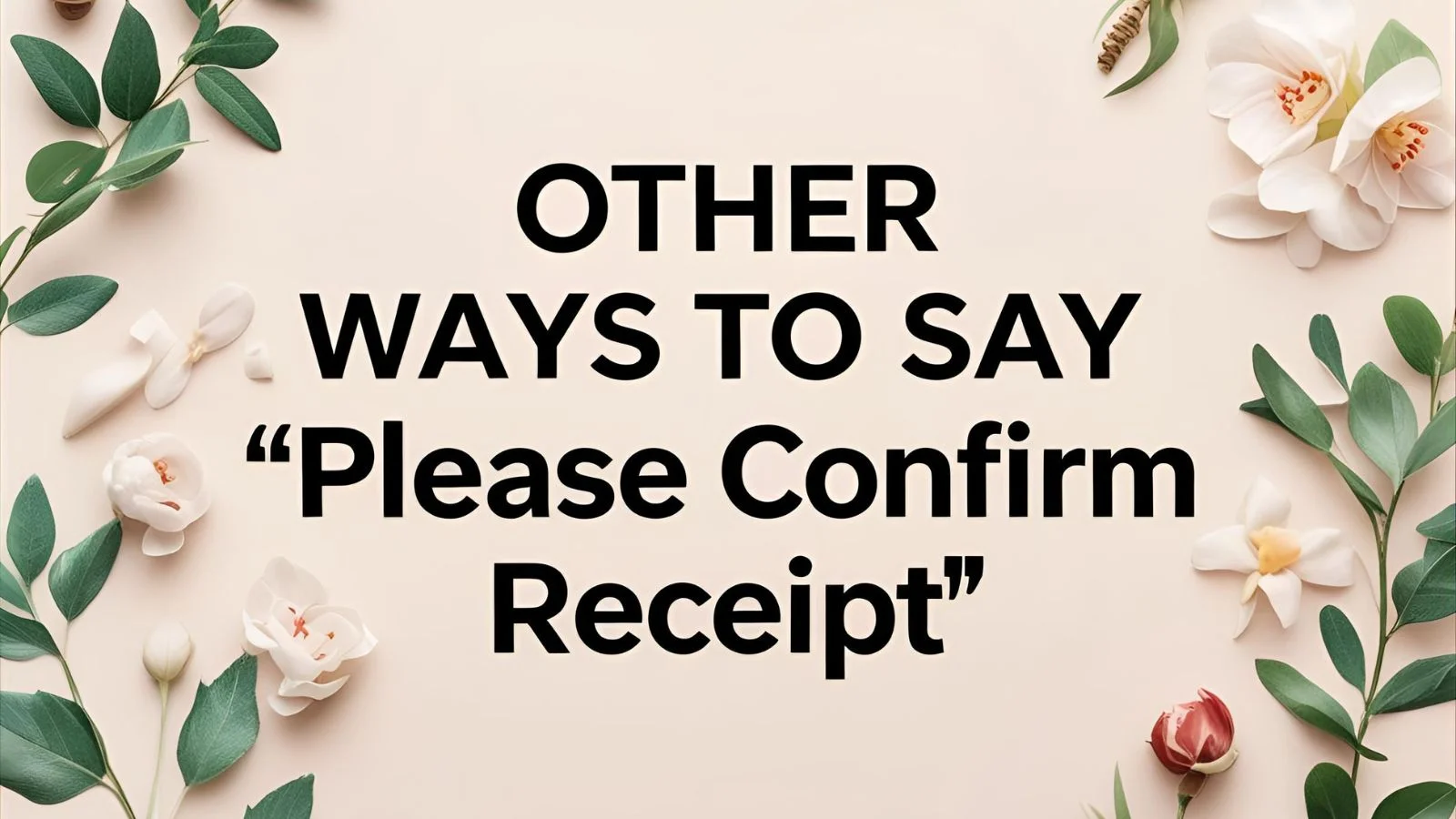 Other Ways to Say “Please Confirm Receipt”