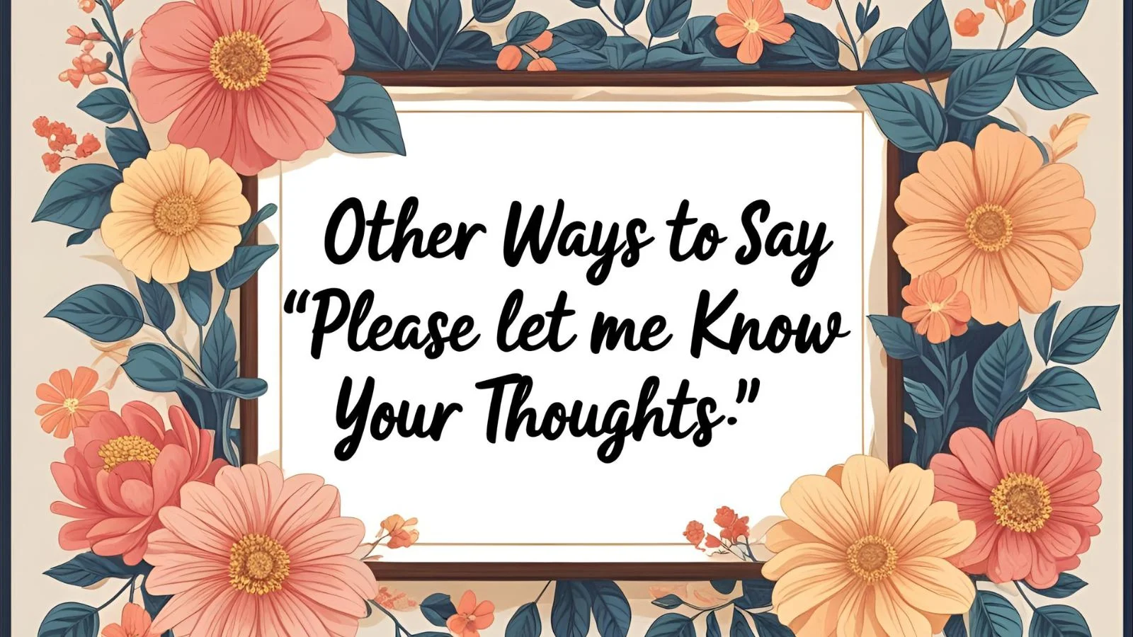 Other Ways to Say "Please Let Me Know Your Thoughts"