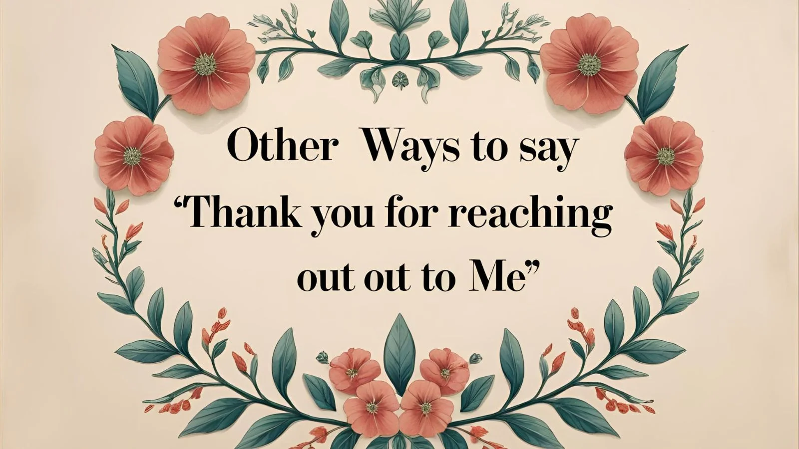 Other Ways to Say “Thank You for Reaching Out to Me”