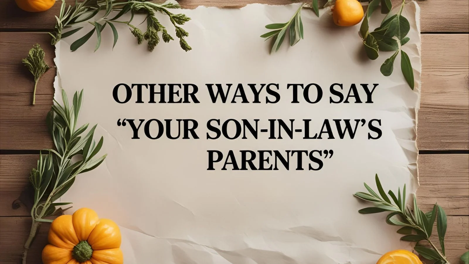 Other Ways to Say “Your Son-in-Law’s Parents”