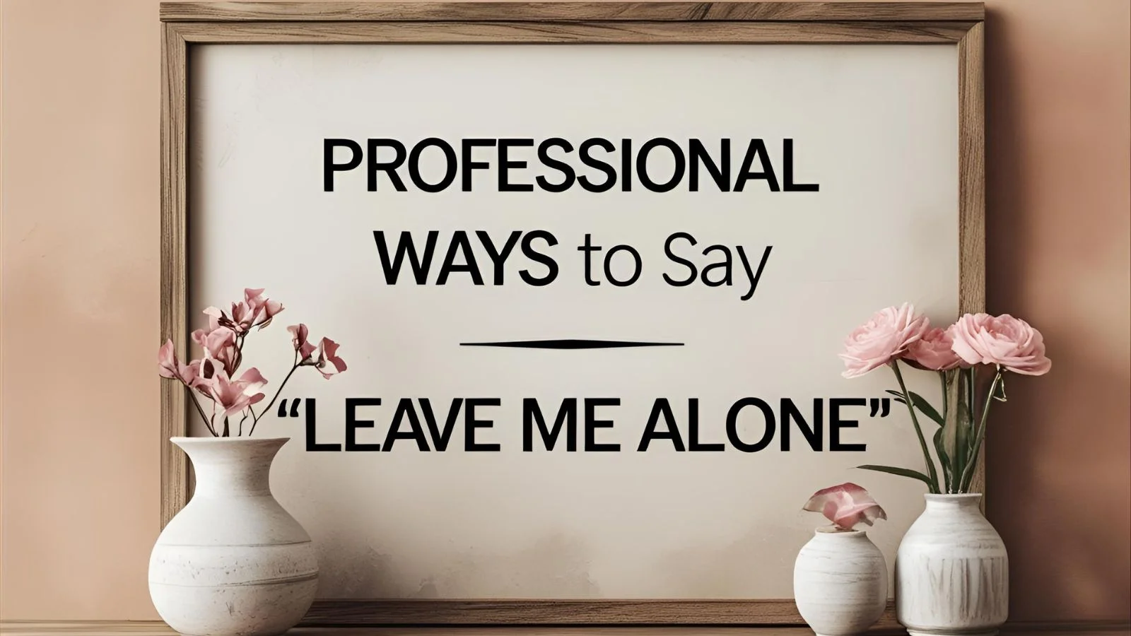 Professional Ways to Say “Leave Me Alone”