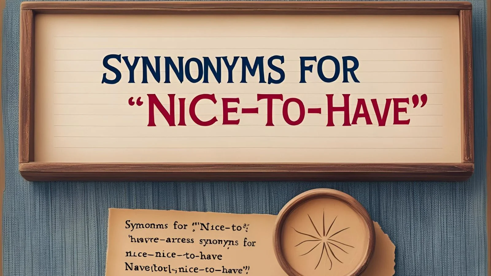Synonyms for “Nice-to-Have”